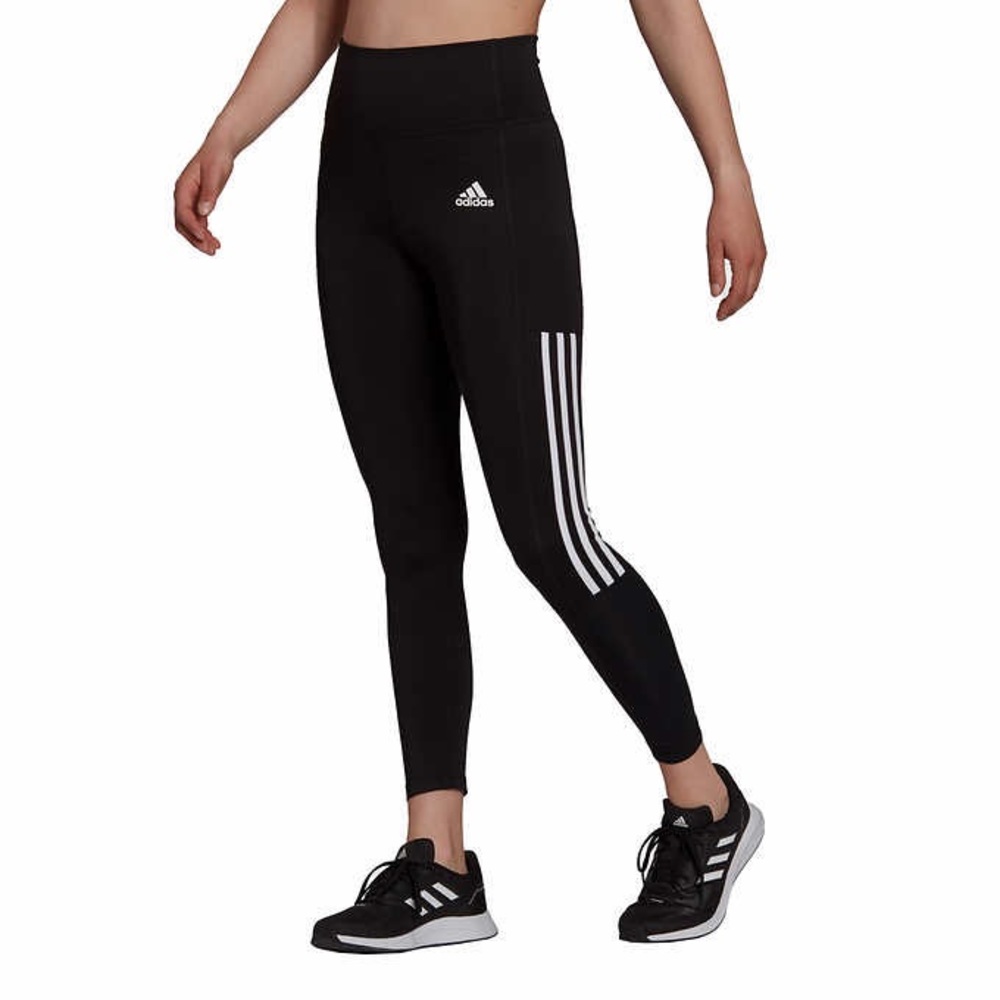 Adidas 3-Stripes 7/8 High Rise Tight Fit Side Pocket Tights H39892 NWT